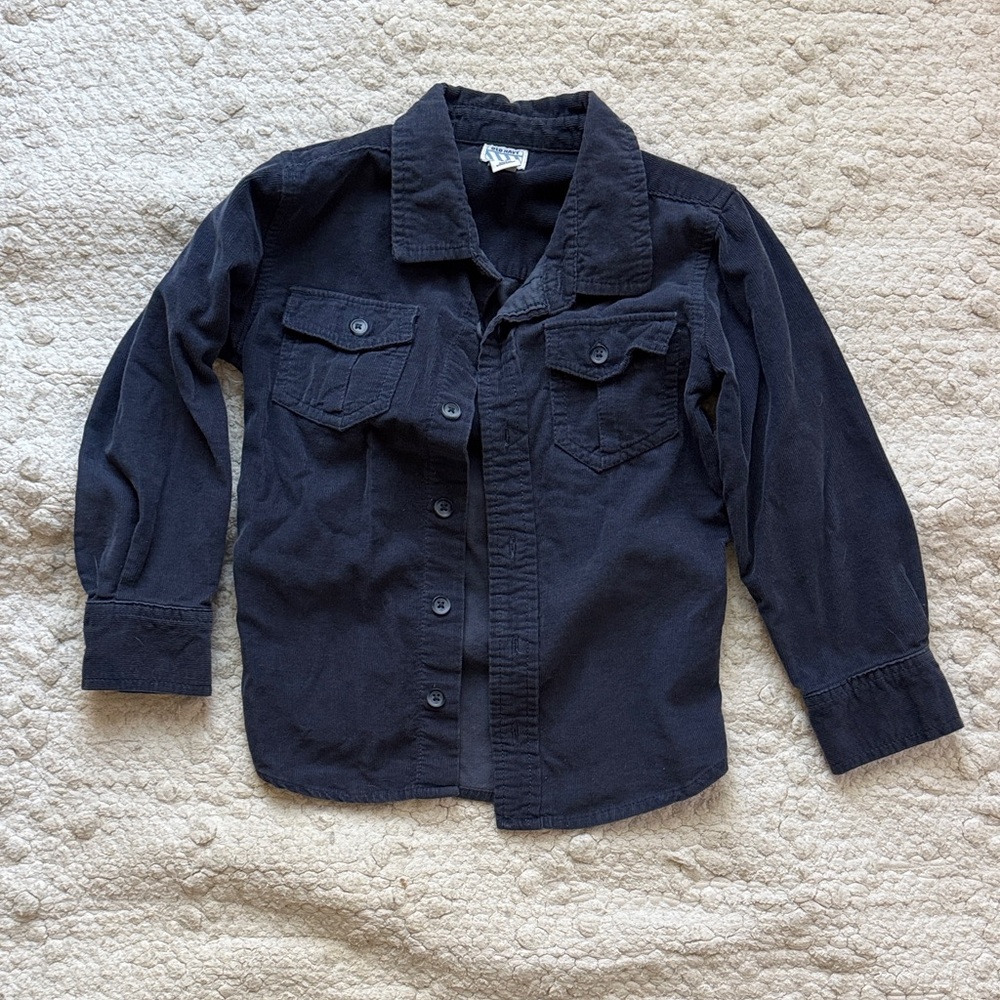 Old Navy Dark Blue Corduroy Shirt size 5T